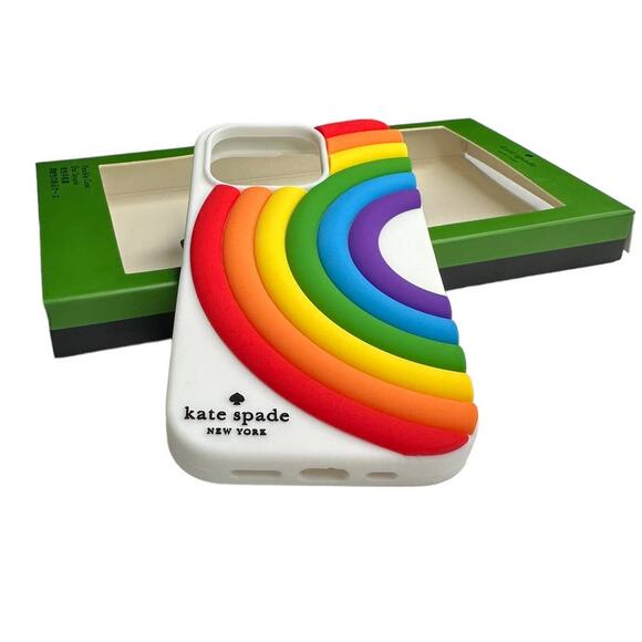 Kate Spade  All Love Rainbow iPhone 14 Pro Silicone Case - Picture 3 of 6